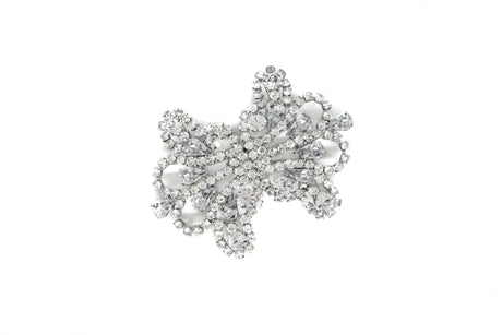 Rhinestone Connector Closure Silver