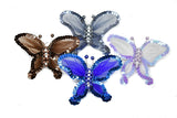 Rhinestone Butterfly Brooch with Beads