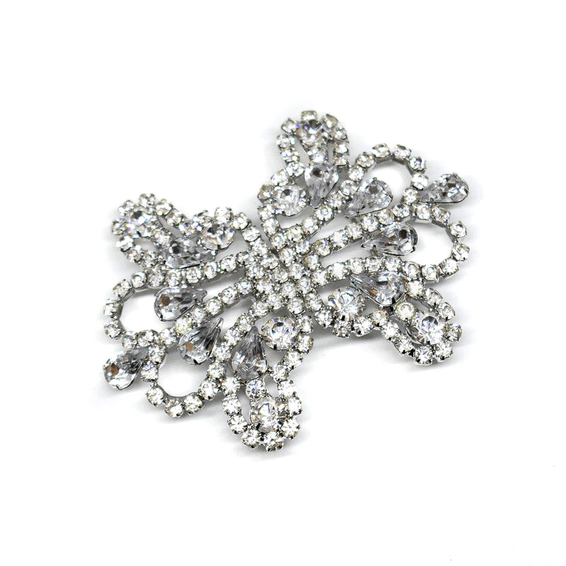 Rhinestone Connector Crown Shaped 3 x 2.5