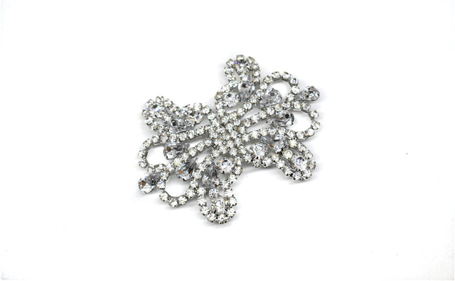 Rhinestone Connector Crown Shaped 3 x 2.5