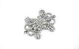 Rhinestone Connector Closure Silver
