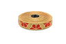 Jacquard Ribbon Metallic Leaf 1"