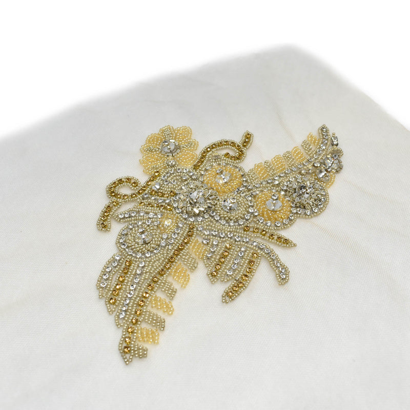 Embroidered Floral Organza Applique