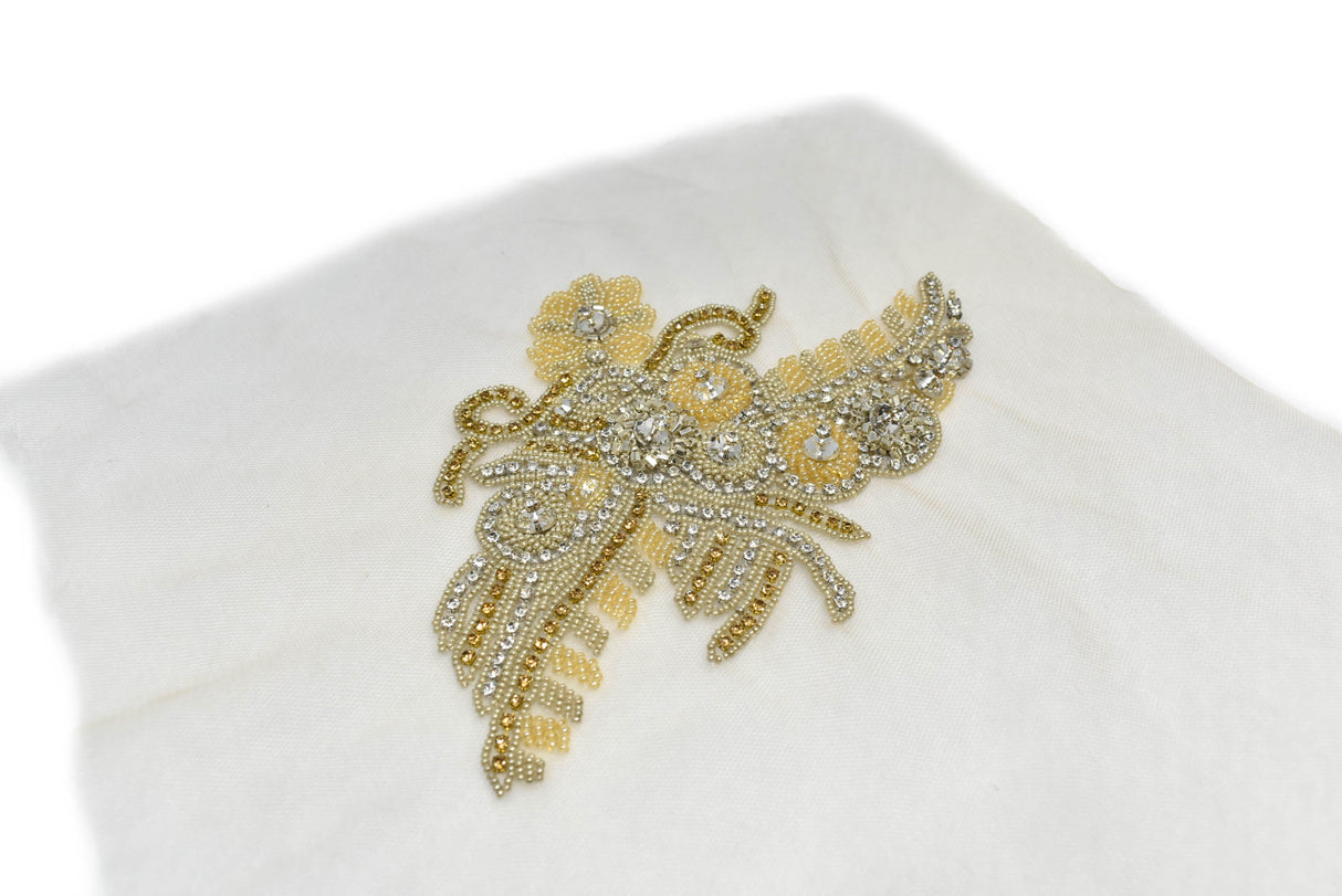 Embroidered Floral Organza Applique