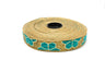 Jacquard Ribbon Metallic Leaf 1"