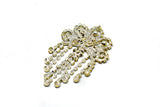 Rhinestone Crown Brooch Pin 3 x 2