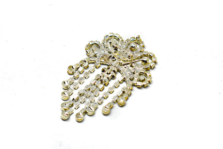 Rhinestone Crown Brooch Pin 3 x 2