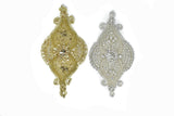 Rhinestone Applique Gold Silver 8.5 x 4.5