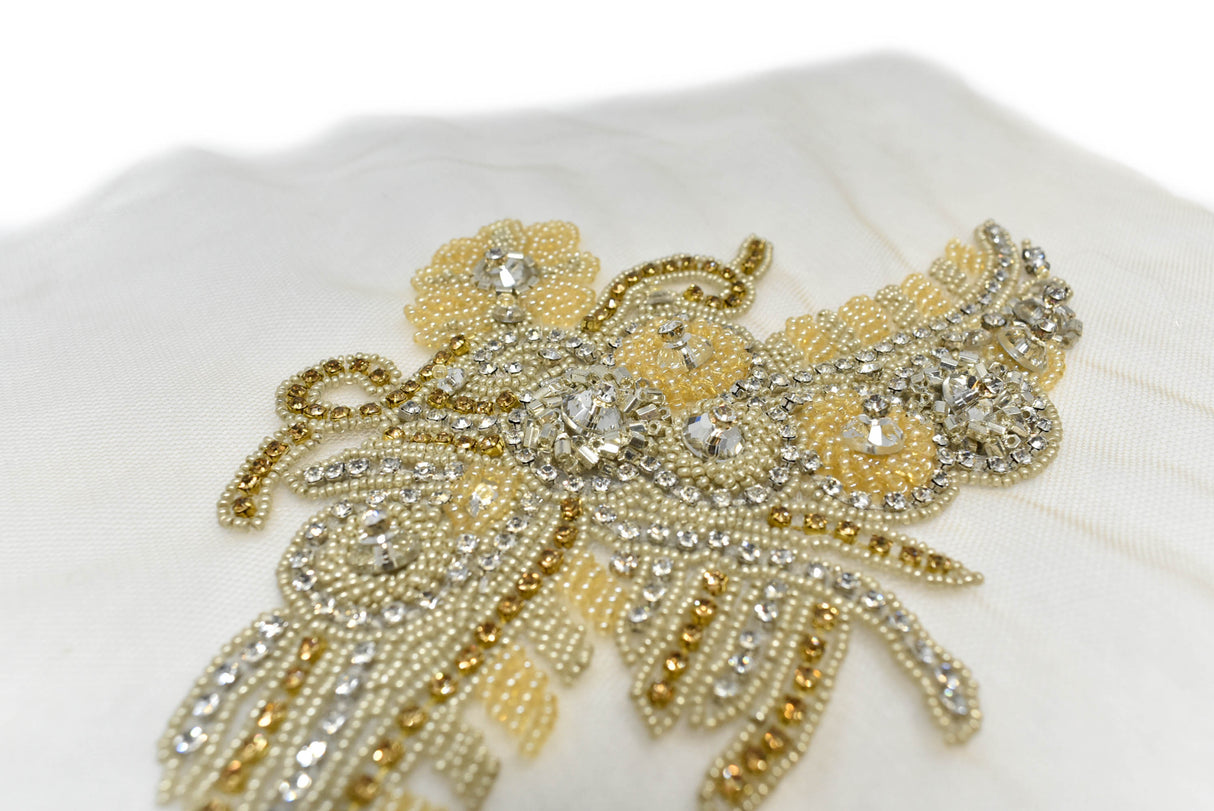 Embroidered Floral Organza Applique