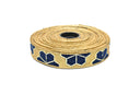 Jacquard Ribbon Metallic Leaf 1"