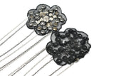 Beaded Epaulet Flower Studded Chain