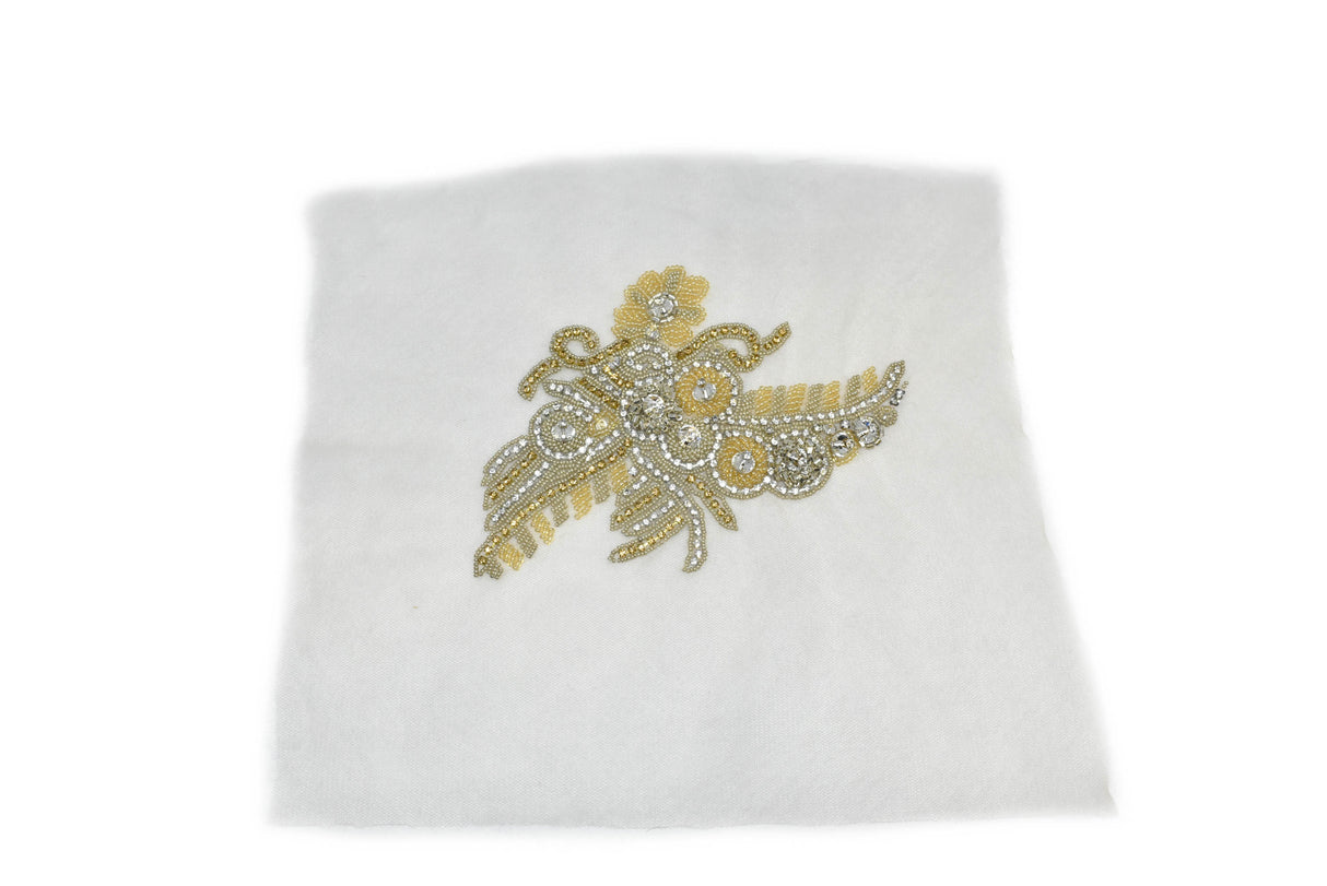 Embroidered Floral Organza Applique