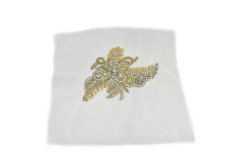 Embroidered Floral Organza Applique