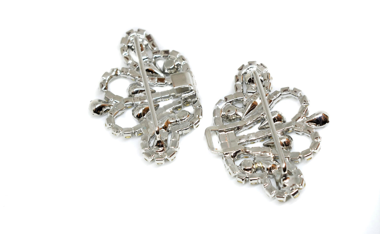 Rhinestone Connector Closure Silver