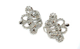 Rhinestone Connector Closure Silver
