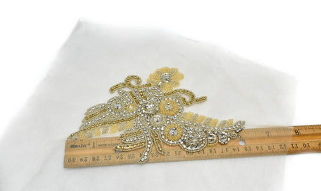 Embroidered Floral Organza Applique