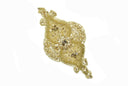 Rhinestone Applique Gold Silver 8.5 x 4.5