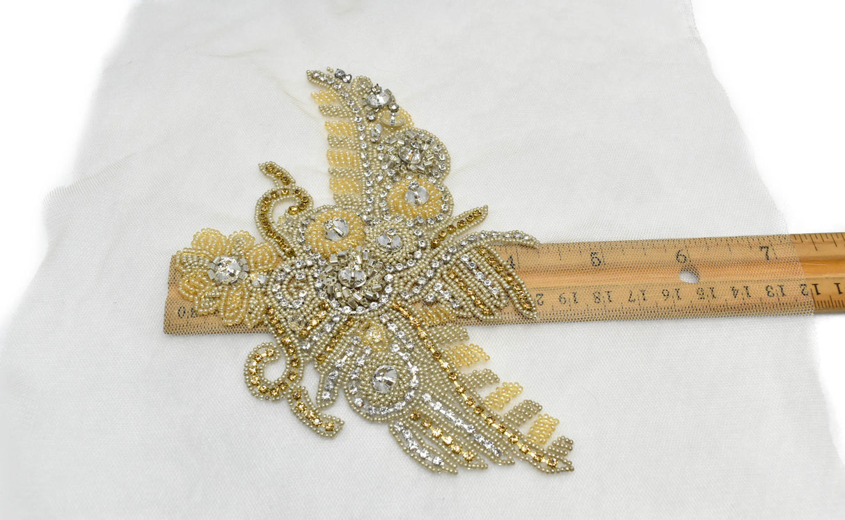 Embroidered Floral Organza Applique