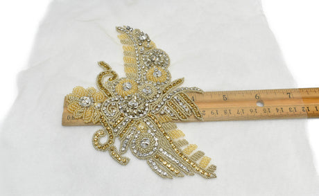 Embroidered Floral Organza Applique