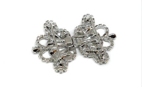 Rhinestone Connector Closure Silver