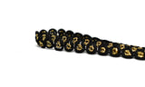 Gimp Trim Black Metallic Gold 1/2"