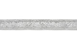 Jacquard Ribbon Metallic Silver 0.90"