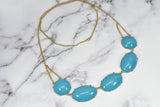 Chunky Gold Turquoise Necklace