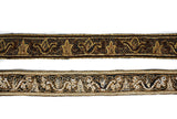 Beaded Embroidery Trim 1.25" Ivory Brown