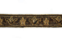 Beaded Embroidery Trim 1.25" Ivory Brown