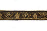Beaded Embroidery Trim 1.25" Ivory Brown