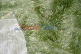 Sage Shaggy Brocade Metallic Eyelash Lame Fabric - Sage Metallic Eyelash Texture, 56/57" Width (1 Yard)