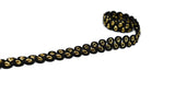 Gimp Trim Black Metallic Gold 1/2"