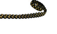 Gimp Trim Black Metallic Gold 1/2"