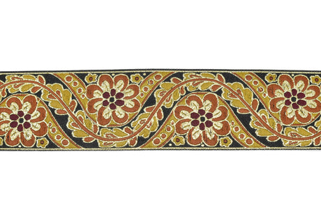 Jacquard Ribbon Floral 1.90"