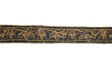 Beaded Embroidery Trim 1.25" Ivory Brown