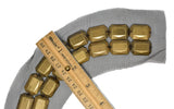 Beaded Mesh Neck Applique Bronze 2.75"
