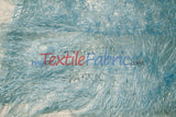 Baby Blue Shaggy Brocade Metallic Eyelash Lame Fabric - Baby Blue Shaggy Brocade, 56/57" Width (1 Yard)