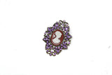 Rhinestone Brooch Vintage Pin 1.75 x 2.50