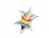 Embroidered Rainbow Star Applique 1"