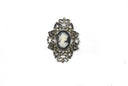 Rhinestone Brooch Vintage Pin 1.75 x 2.50