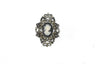 Rhinestone Brooch Vintage Pin 1.75 x 2.50