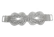Rhinestone Dress Connector Clear White 9 x 6