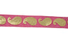 Metallic Gold Paisley Chiffon Ribbon 1in