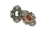 Rhinestone Brooch Vintage Pin 1.75 x 2.50