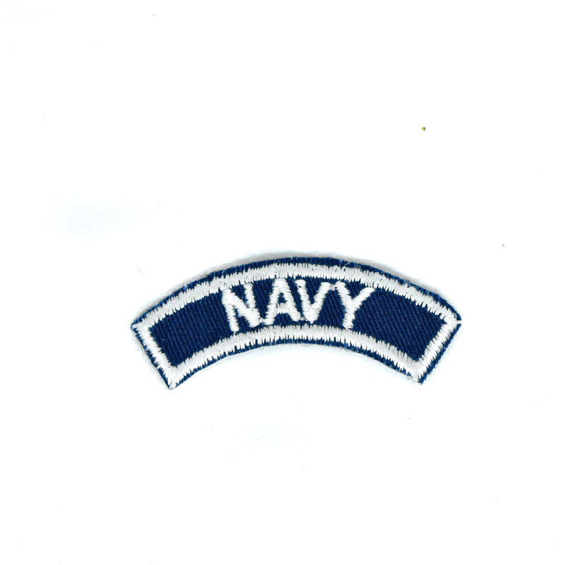 Embroidered Iron-On Patch Navy 2.80 x 0.75