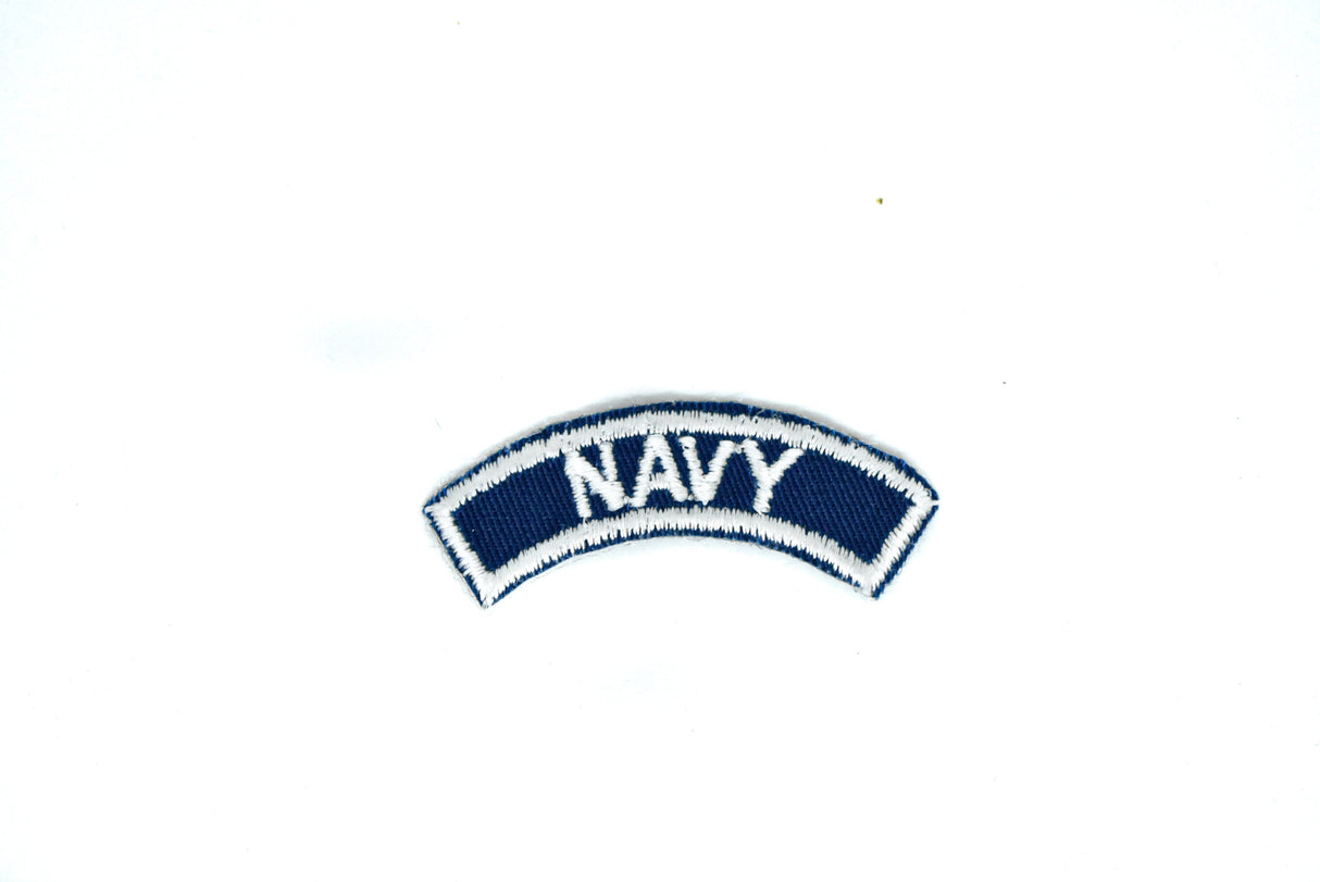 Embroidered Iron-On Patch Navy 2.80 x 0.75