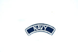 Embroidered Iron-On Patch Navy 2.80 x 0.75