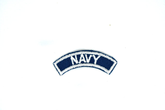 Embroidered Iron-On Patch Navy 2.80 x 0.75