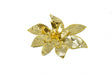 Sequins Flower Applique Gold 4.5 x 3