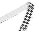 Fold-Over Elastic Houndstooth Print 0.63"